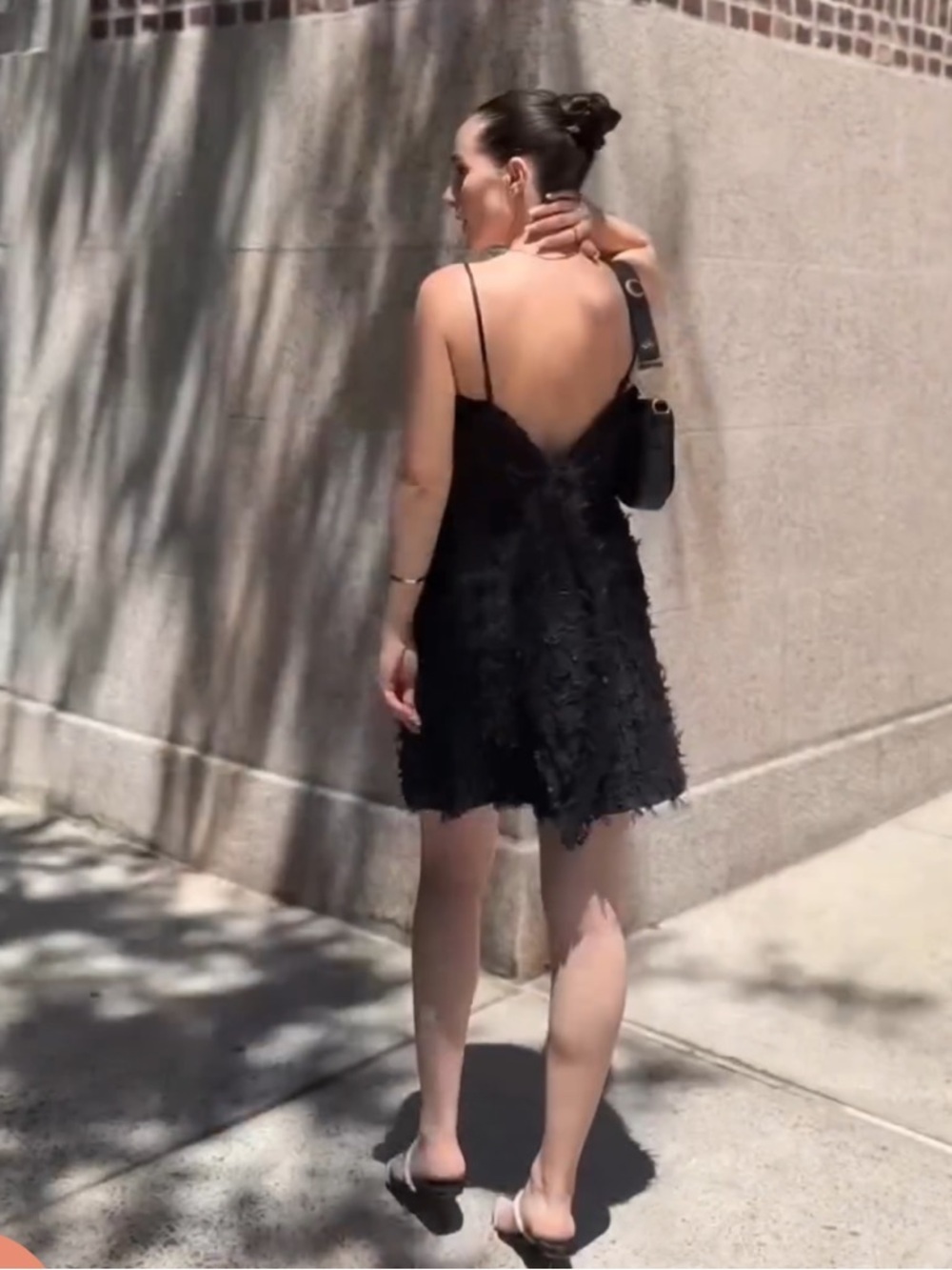 New Fabrique Patty Backless Strap Dress In Viscose Blend